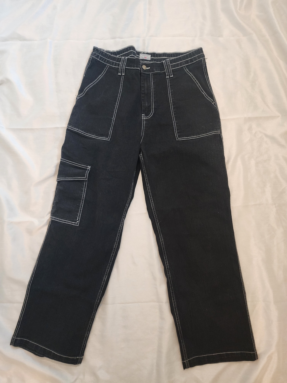 U.S. Polo Assn. Black Straight-Leg Jeans with Contrast Stitching